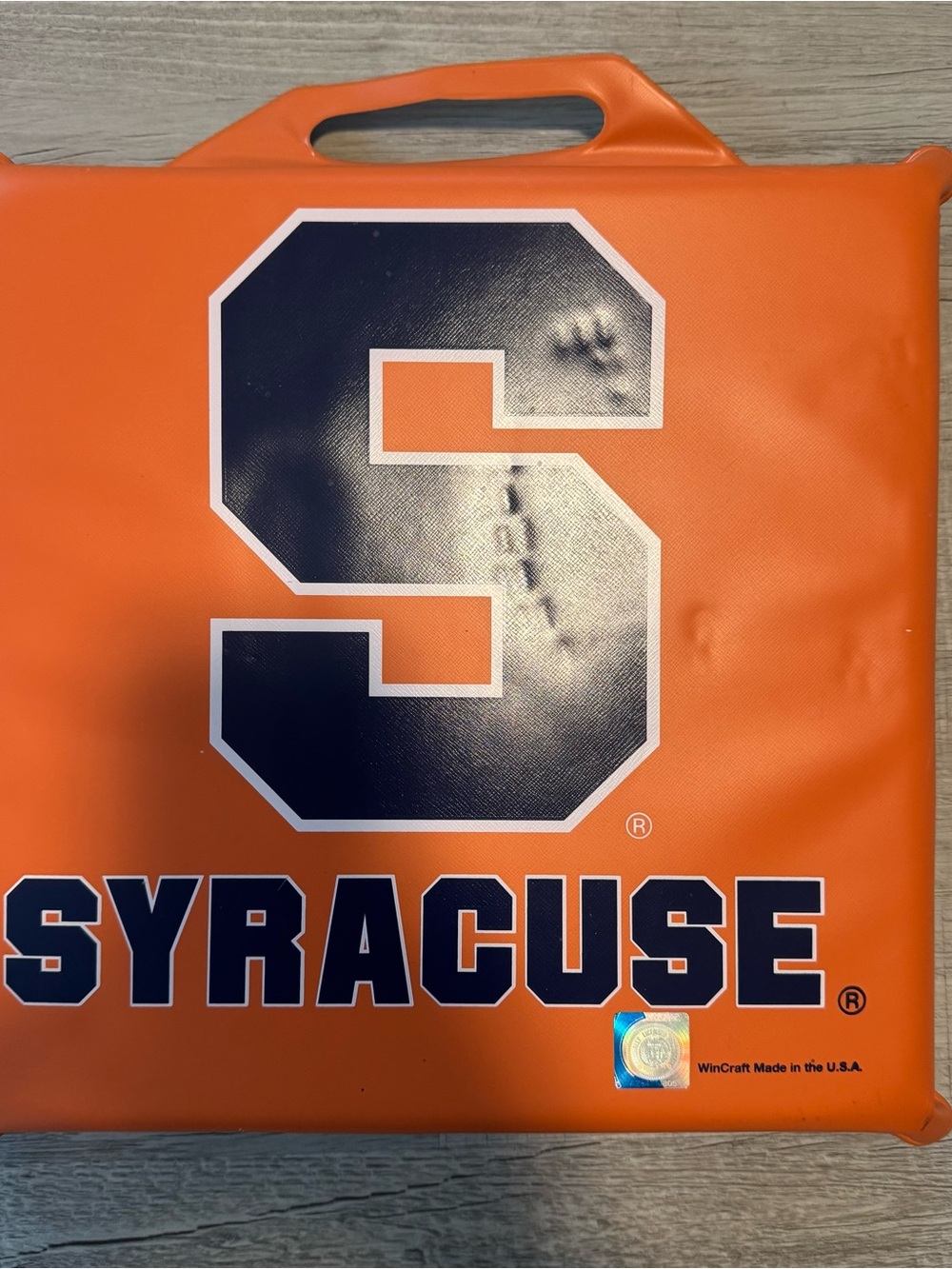 Vintage Wincraft Syracuse Orange Stadium Bleacher Cushion USA Made W/ Handle SU